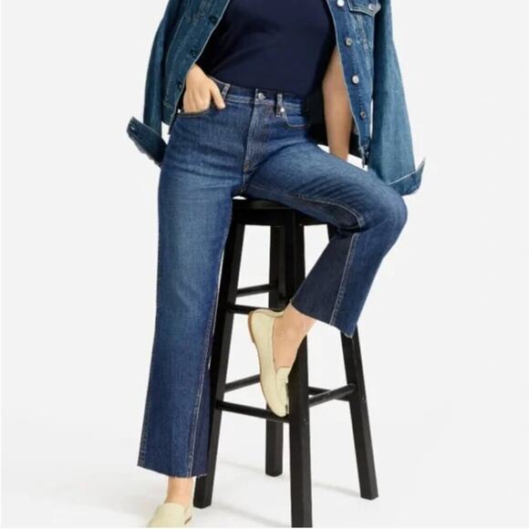 Everlane Denim - Everlane Original Cheeky Bootcut Crop Jean in Classic Blue Wash